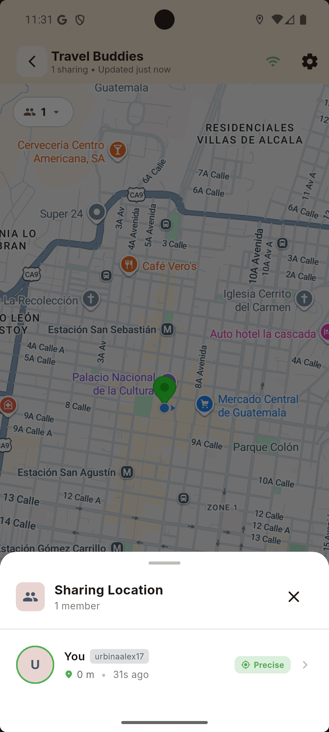 Live coordination with your collector circle on the map